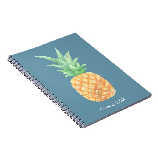 Carnet Mini ananas doré personnalisé (Côté Droit)