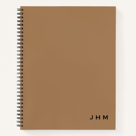 Carnet Mini bronzage professionnel et monogramme noir (Devant)
