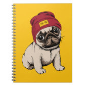 Carnet Mini carlin de hippie de chiot (Devant)