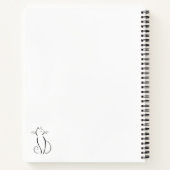 Carnet Mini chat noir sur blanc nom d'ajout (Dos)