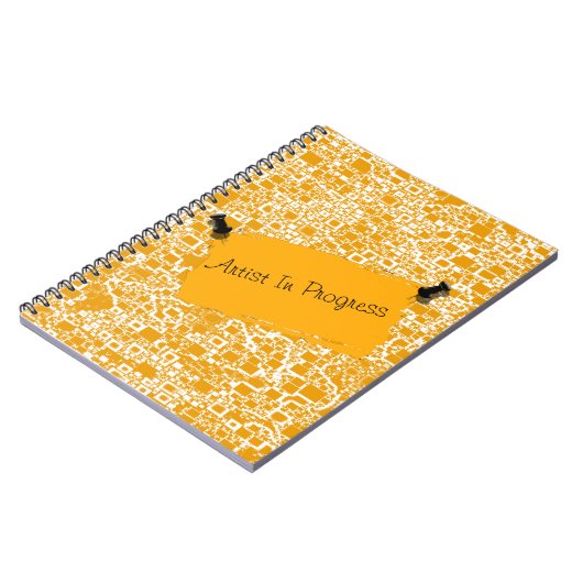 Carnet Mini conception jaune et blanche d'or de tuile (Côté gauche)