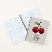 Carnet Mini-Crochet rouge cerise Nom du monogramme (Intérieur)