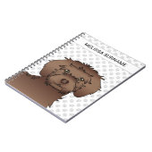Carnet Mini Goldendoodle Brown Cartoon Chien & Texte (Côté gauche)