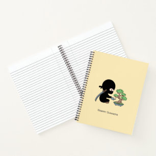 Carnet Mini Ninja Arrosage Bonsaï Nom Personnalisé
