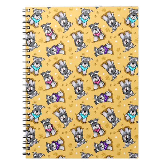 Carnet Mini Schnauzer Sunshine KiniArt (Devant)
