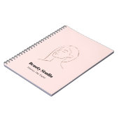 Carnet Mini-Visage Logo Coiffure Beauté Maquillage rose (Côté gauche)