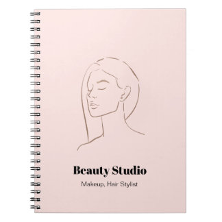 Carnet Mini-Visage Logo Coiffure Beauté Maquillage rose