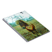 Carnet Miniature cheval Brown Valentine Heart (Côté Droit)