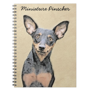 Carnet Miniature Pinscher Peinture Cute Original Dog Art