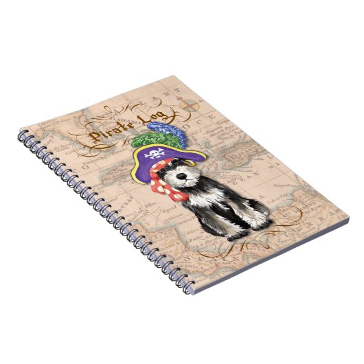 Carnet Miniature Schnauzer Pirate (Côté Droit)