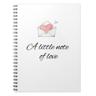Carnet Minimal A Little Note of Love Notebook