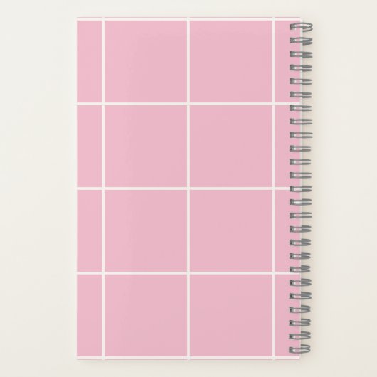 Carnet Minimal Color Grid Check Pattern (Verso)