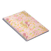 Carnet Minimal Floral Doodle Pattern –Pastel Pink pattern (Côté Droit)