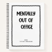 Carnet Minimal Funny Coworker Office Name Year (Devant)