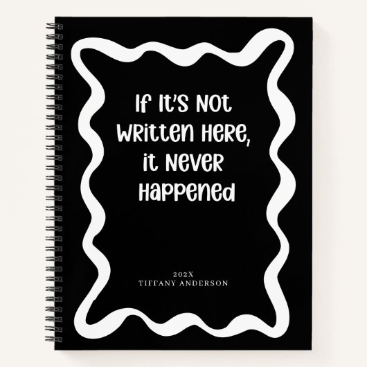 Carnet Minimal Funny Coworker Students Name Year (Devant)