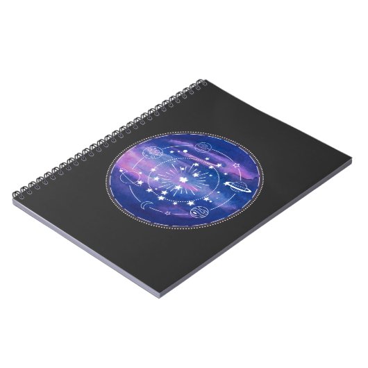 Carnet Minimal Galaxy Moon Design | Cosmic Aesthetic Art (Côté gauche)