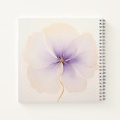 Carnet Minimal Lavender Watercolor Flower Spiral (Dos)