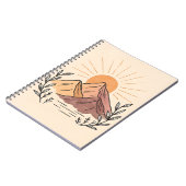 Carnet Minimal Mountain Sunrise Notebook – Aesthetic  (Côté gauche)