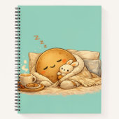 Carnet Minimal Napping Potato Soft Brown Line Art (Devant)