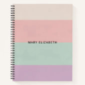 Carnet Minimal Pastel Color Block Personalized Notebook (Devant)
