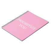 Carnet Minimal Prioriser Vous Citation Rose Poussiéreuse  (Côté gauche)