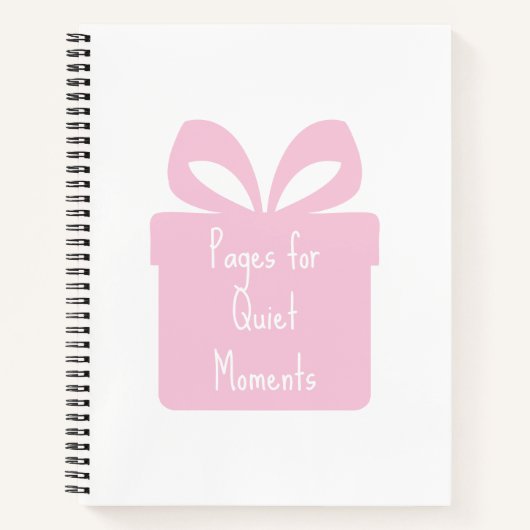 Carnet Minimal Spiral Notebook for Quiet Writing Moments (Devant)