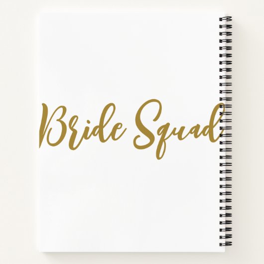 Carnet minimale add your name text bridesmaid gijd (Dos)
