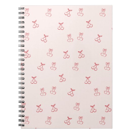 Carnet Minimalisme de contour de cerise (Devant)