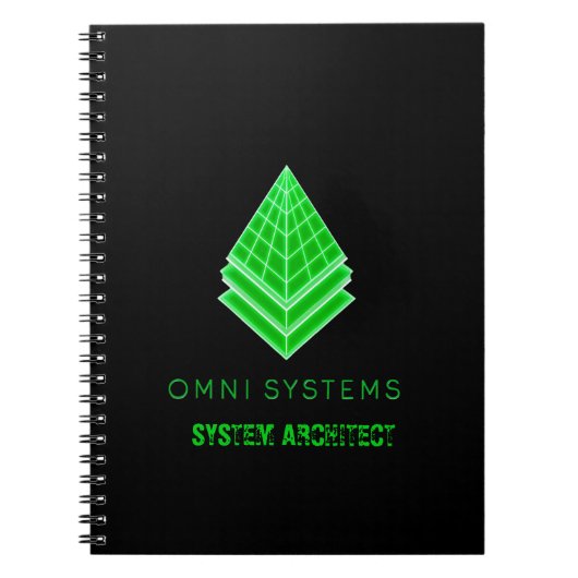 Carnet Minimalisme Rétro-Futurisme Tech Omni Systèmes (Devant)