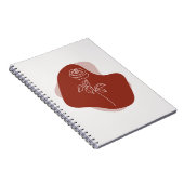 Carnet Minimalist Abstract Rose Line Art  (Côté Droit)
