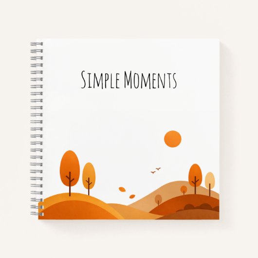 Carnet Minimalist Autumn Landscape Notebook (Devant)