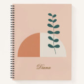 Carnet Minimalist Boho Abstract Botanical (Devant)