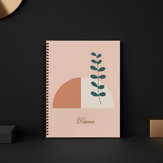 Carnet Minimalist Boho Abstract Botanical