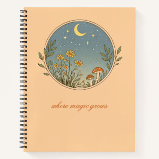 Carnet Minimalist Boho Moon Design