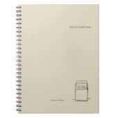 Carnet Minimalist Book Lover Notebook/The Library Card  (Devant)