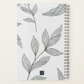 Carnet Minimalist Botanical Sketch, Custom Monogram Pet (Verso)