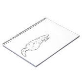 Carnet Minimalist Cat Back View Line Art Notebook (Côté gauche)