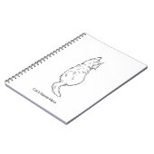 Carnet Minimalist Cat Line Art Personalized Name Notebook (Côté gauche)
