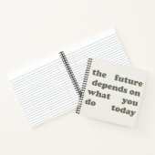 Carnet Minimalist "Future Depends On Today" Notebook (Intérieur)