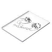 Carnet Minimalist Gamer Cat Line Art - Controller Cable  (Côté gauche)