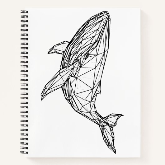 Carnet Minimalist Geometric Whale Notebook (Devant)