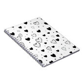Carnet Minimalist Heart Notebook – Black and White Cute (Côté Droit)