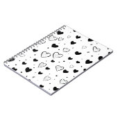 Carnet Minimalist Heart Notebook – Black and White Cute (Côté gauche)