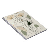 Carnet Minimalist Line Art Woman with Floral (Côté Droit)