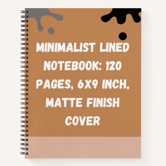 Carnet Minimalist Lined Notebook: 120 Pages (Devant)