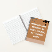 Carnet Minimalist Lined Notebook: 120 Pages (Intérieur)