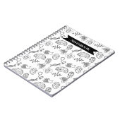 Carnet Minimalist Medical Doodles Pattern Spiral Notebook (Côté gauche)