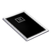 Carnet Minimalist Monogram Chic Double Boarder Black (Côté Droit)