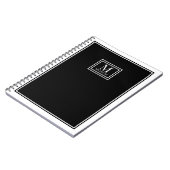 Carnet Minimalist Monogram Chic Double Boarder Black (Côté gauche)