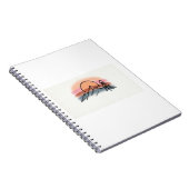 Carnet Minimalist Mountain Sunset - Retro Nature Art Desi (Côté Droit)